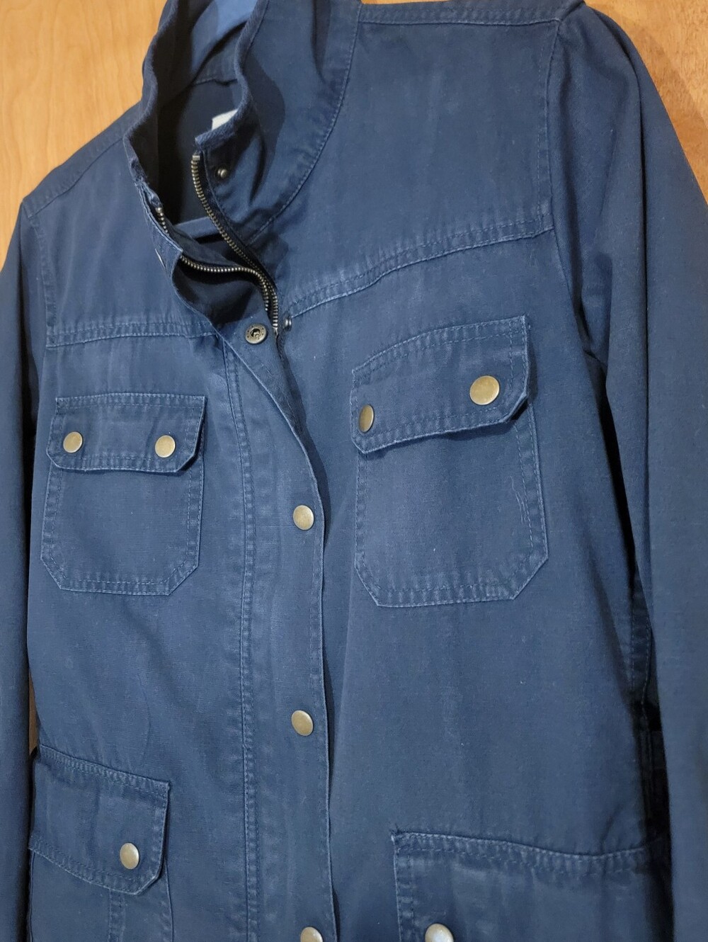 KUT from the Kloth Navy Canvas Military Utility Jacket